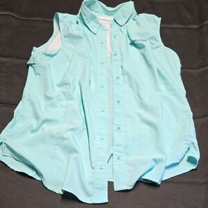 Columbia Aqua Sleeveless Shirt